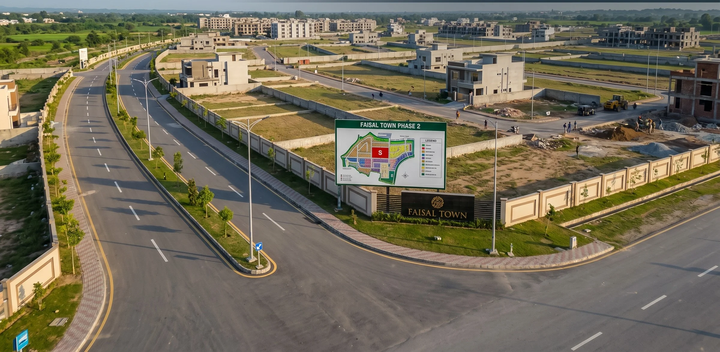 Faisal Town Phase 2 S Block 2026 showing updated development status, residential and commercial plots, location map, and investment opportunities near Islamabad and Rawalpindi