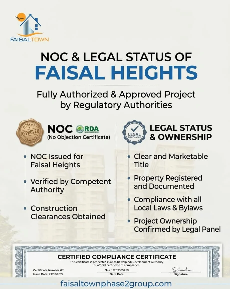 NOC and Legal Status of Faisal Heights