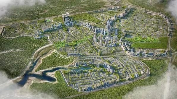 Faisal Town Phase 2 Islamabad master plan aerial view near Thalian Interchange M-2 Motorway
