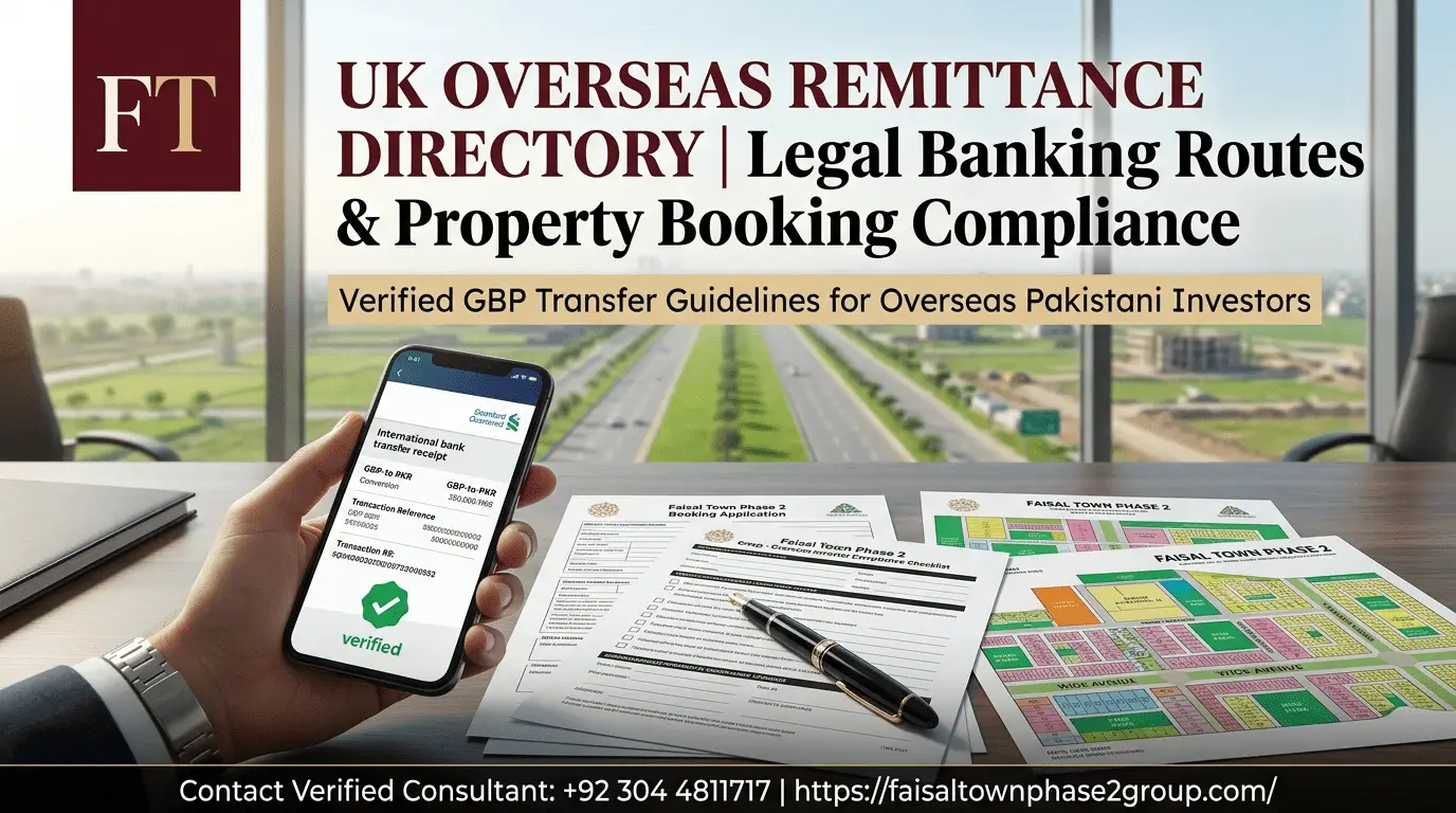 Send Money from UK to Pakistan for Faisal Town Phase 2, Legal Guide 2026