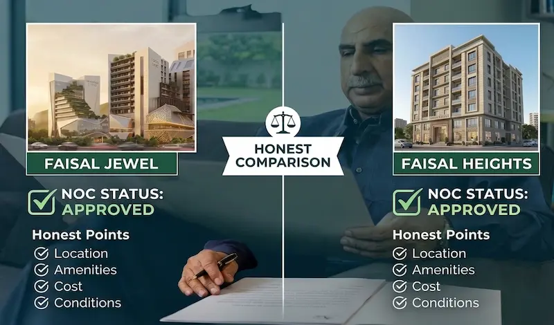 Faisal Jewel vs Faisal Heights NOC and Development Status Where Each Project Stands