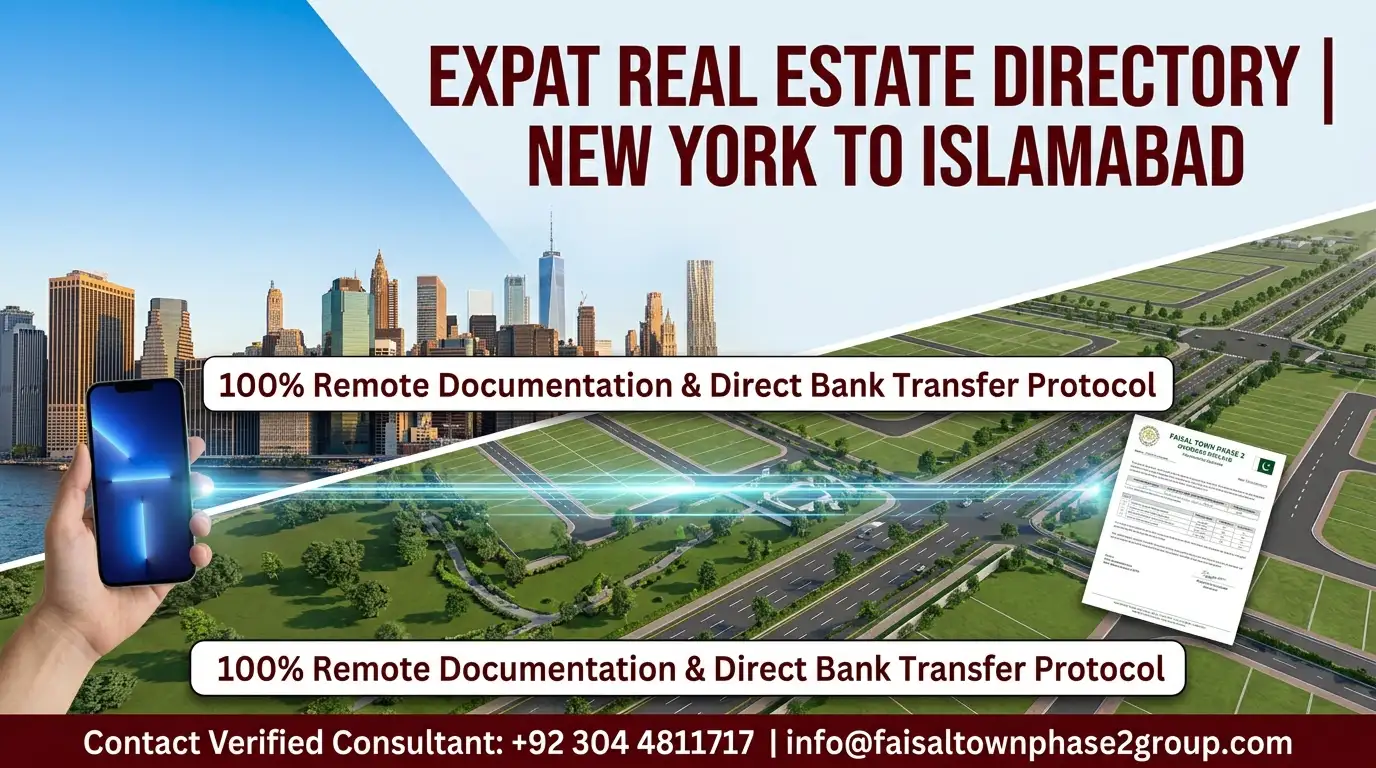Book a Faisal Town Phase 2 Plot from New York complete guide
