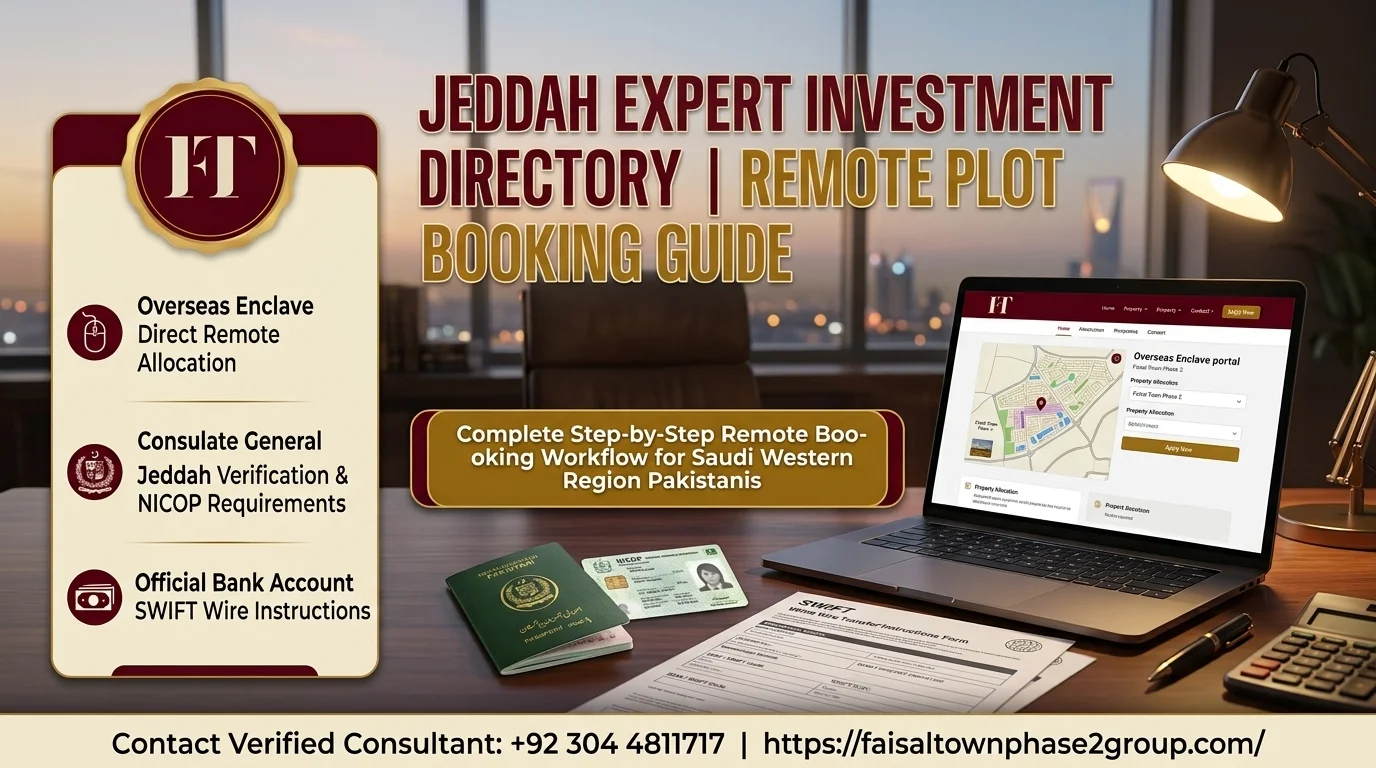book a Faisal Town Phase 2 Plot from Jeddah Without Visiting Pakistan Complet guide