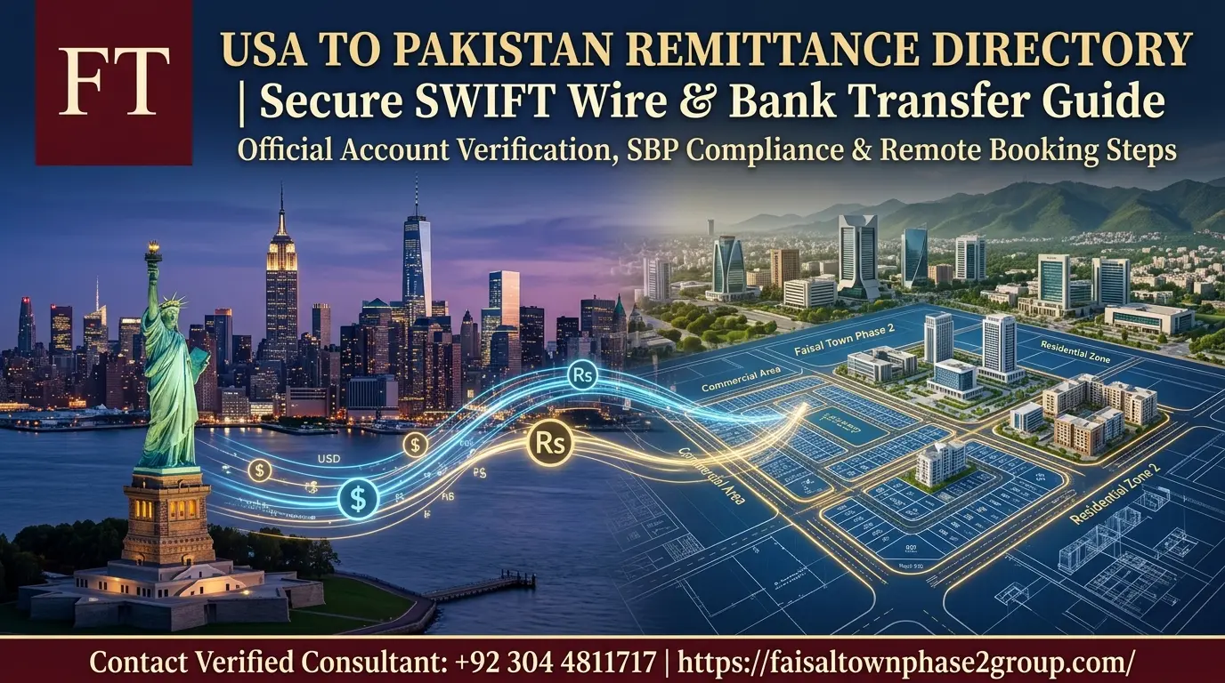 Send Money from USA to Pakistan for Faisal Town Phase 2 | Legal Guide 2026